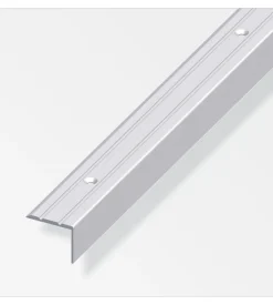 Profilo per scala  25 x 20  alluminio argento   forato