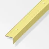 Profilo per scala 25x20 alluminio ottonato forato - 2 metri.