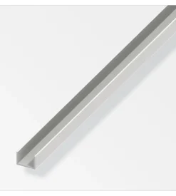 Profilo u10x21x10pvc bianco - 2 metri.