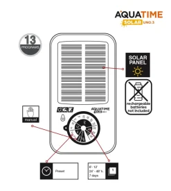 Programmatore d'irrigazione solare g.f. 