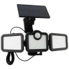 Proiettore orientabile a led solare - con 3 pannelli - 108 led