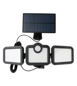 Proiettore orientabile a led solare - con 3 pannelli - 108 led