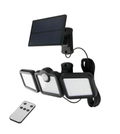 Proiettore orientabile a led solare - con 3 pannelli - 108 led