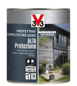 Protettivo completo per legno alta protezione collezione i contemporanei - grigio grafite - 0,75 litri