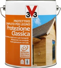 Protettivo completo per legno protezione classica, incolore - 5 litri