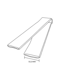 Protezione modellabile per bordi in pvc 50 x 500 mm.