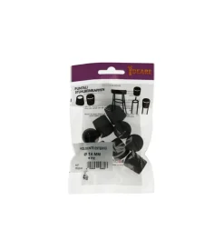 Puntali esterni tondi neri ø 14 mm. 8 pz.