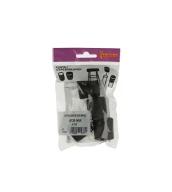 Puntali esterni tondi neri ø 25 mm. 4 pz.