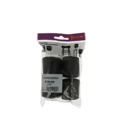 Puntali esterni tondi neri ø 30 mm. 4 pz.