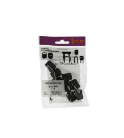 Puntali esterni tondi neri ø 12 mm. 8 pz.