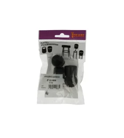 Puntali esterni tondi neri ø 22 mm. 4 pz.