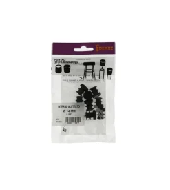 Puntali interni alettati tondi neri ø 14 mm. 8 pz.