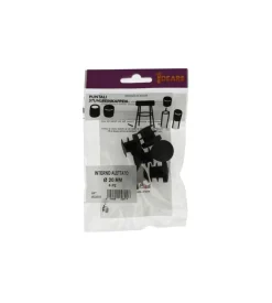Puntali interni alettati tondi neri ø 20 mm. 6 pz.