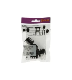 Puntali interni alettati tondi neri ø 26 mm. 4 pz.