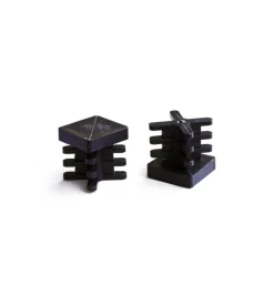 Puntali interni alettati quadri neri 20 x 20 mm. 8 pz.