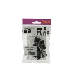 Puntali interni alettati quadri neri 20 x 20 mm. 8 pz.