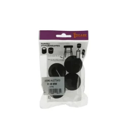 Puntali interni alettati tondi neri ø 35 mm. 4 pz.