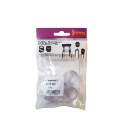 Puntali tondi pvc trasparente ø 22 mm. - 4 pz.