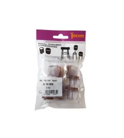 Puntali tondi pvc trasparente con feltro ø 18 mm. - 8 pz.