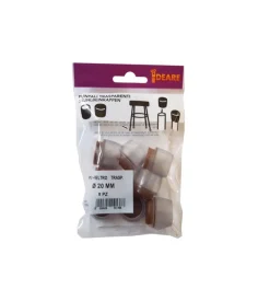 Puntali tondi pvc trasparente con feltro ø 20 mm. - 8 pz.