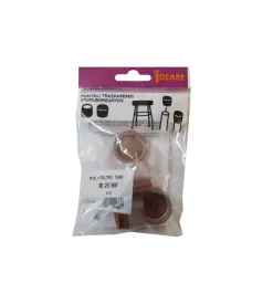 Puntali tondi pvc trasparente con feltro ø 25 mm. - 4 pz.