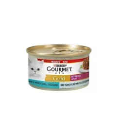 Purina gourmet gold intrecci di gusto tonno e pesce dell'oceano per gatti - 85 gr