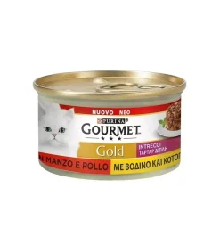 Purina gourmet gold intrecci di gusto pollo e manzo per gatti - 85 gr