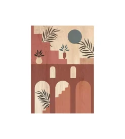 Quadro in legno "architetctures colours", 47x67 cm