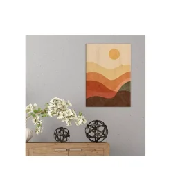 Quadro in legno "desert sun", 47x67 cm