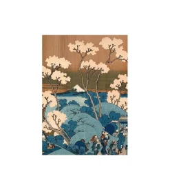 Quadro in legno "japanese flower", 47x67 cm