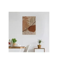 Quadro in legno "leaves black 01", 47x67 cm