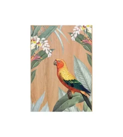 Quadro in legno "multicolors parrot", 47x67 cm