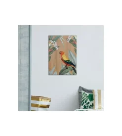 Quadro in legno "multicolors parrot", 47x67 cm