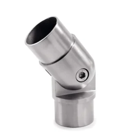 Raccordo regolabile e snodabile per corrimano in acciaio inox satinato