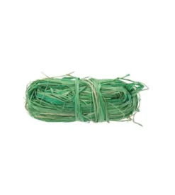 Rafia naturale 50 grammi verde a fasce