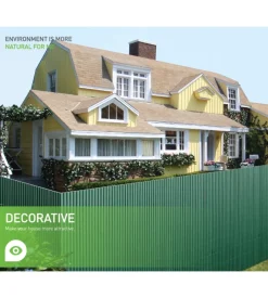 Recinzione da esterno in pvc eurogarden monofacciale verde 3x1 metri