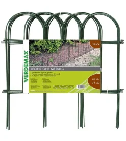 Recinzione in acc. ad arco x aiuole 40x40 verde