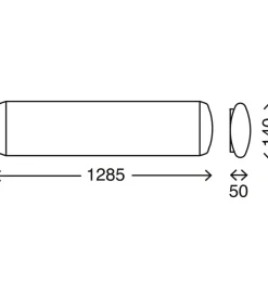 Reglette led bianca 128,5 cm, 23w