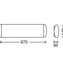 Reglette led bianca 67,7 cm, 10w