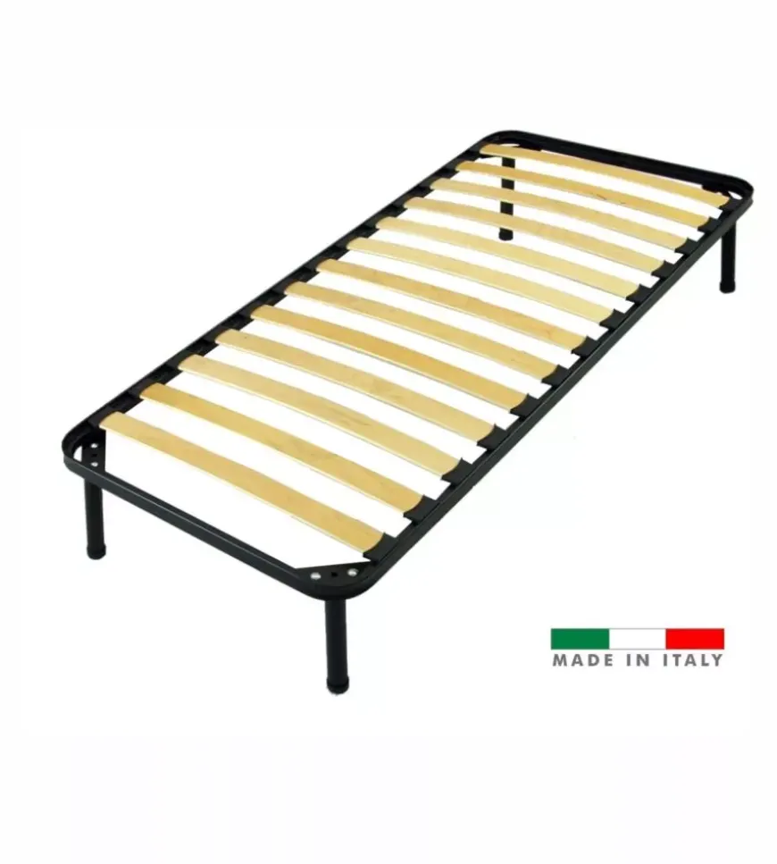 Rete singola con 13 doghe in legno 80x190 cm