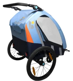 Rimorchio passeggino bici 2in1 azzurro - bellelli