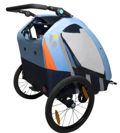 Rimorchio passeggino bici 2in1 azzurro - bellelli