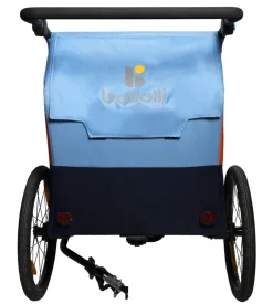 Rimorchio passeggino bici 2in1 azzurro - bellelli