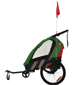 Rimorchio passeggino bici bellelli "trailblazer" 2 in 1 verde chiaro, 41 kg