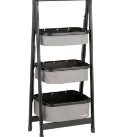 Riponitutto da campeggio pieghevole brunner "latiga" in alluminio e poliestere grigio e nero 49x33x109 cm