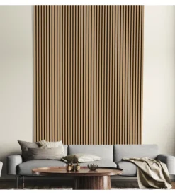 Rivestimento murale fonoassorbente kimono "premium" rovere, 19x572,5x1200 mm