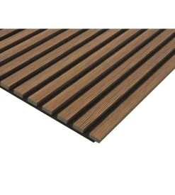 Rivestimento murale fonoassorbente kimono "premium" noce rigatino, 19x572,5x1200 mm