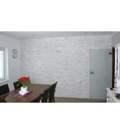 Rivestimento "natural panel" - in quarzite bianca - 15x60 cm.