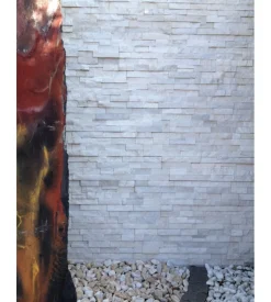 Rivestimento "natural panel" - in quarzite bianca - 15x60 cm.