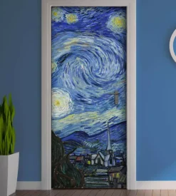 Rivestimento per porta in vinile fantasia "starry night", 210x83 cm